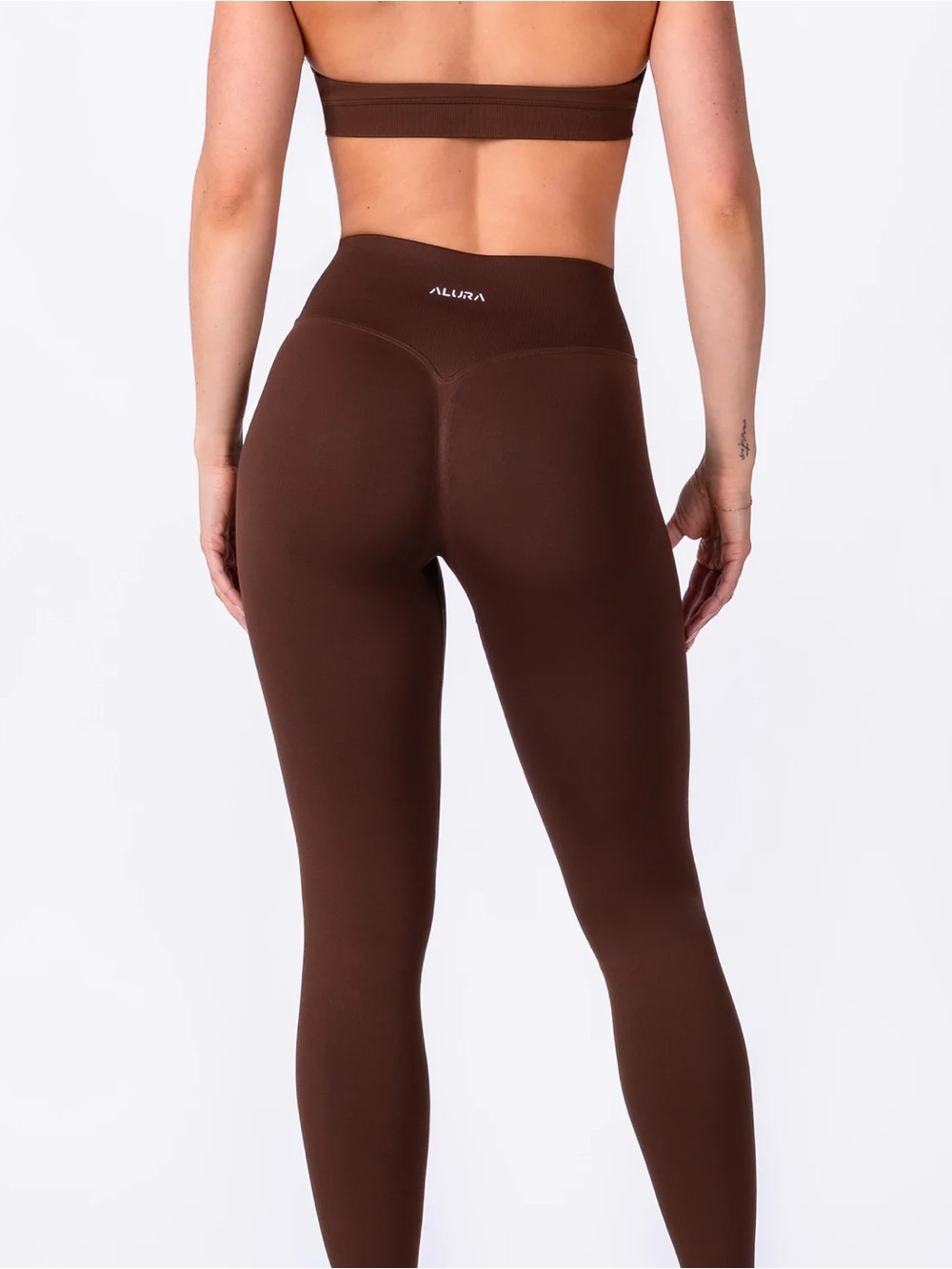 Alura butt lift High-Rise Leggings in Chestnut Brown